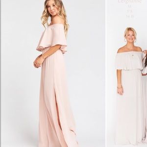 Show Me Your Mumu Hacienda Maxi Dress Dusty Blush Crisp Size Small Bridesmaids